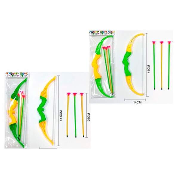 Лук F811-13 (192шт)41см, стріли-присоски 3шт, в кульку, 45-16-2см (шт.)