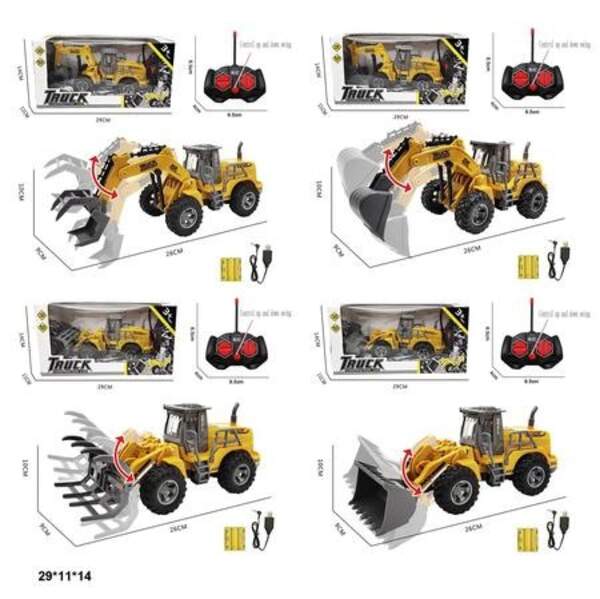 Р.К.Трактор з ковшом SLGC26-20B/21B/22B/23B акум.USB.світ.4в.кор.29*11*14 /72/ (шт.)