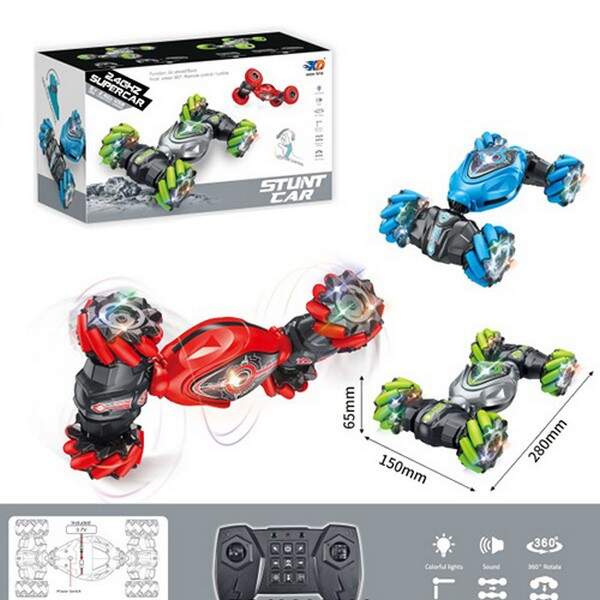 Машинка 3688-G103A (8шт) 27см, р/к, 2.4G, акум, USB зарядка, роликові колеса, змінює форму, звук, св (шт.)