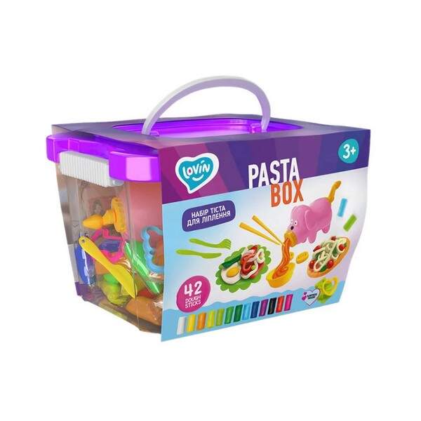 Набір для творчості TM Lovin maxi box з тістом для ліплення 41138 (4 шт) (шт.)