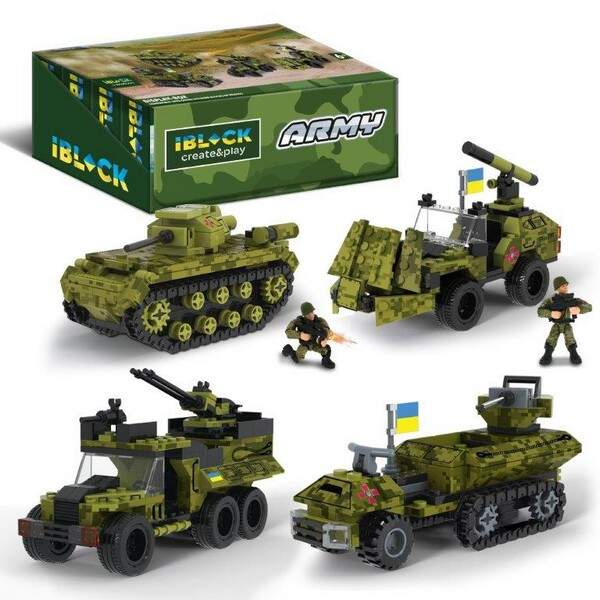 Конструктор IBLOCK арт. PL-921-427 (48шт/6) 6 диспл. по 8штАрмія, 154-237дет., 4вида,р-р уп-ки 23*4, (шт.)