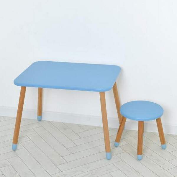 Столик 04-026BLAKYTN (1шт) з табуретом, синій (шт.)