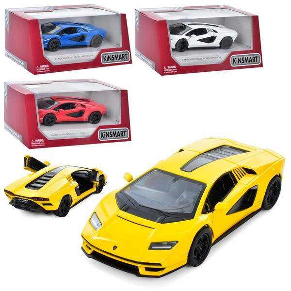 Модель легкова LAMBORGHINI COUNTACHLPI-800-4 5'' KT5437W метал.інерц.відкр.дв.4кол.кор./96/ (шт.)