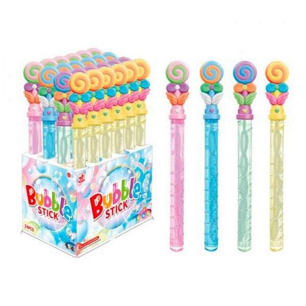 Мильні бульбашки 889-55 (144шт) 37,5см, 24 (4 кольори) шт в дисплеї, 37,5-25-16,5см (шт.)