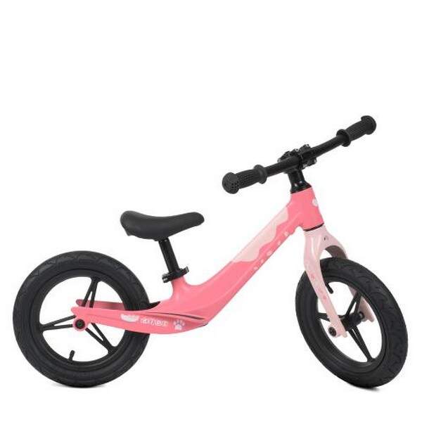 Біговел дитячий PROFI KIDS 12 д. LMG1255-5 (1шт) кол гума, магн.обід, магн.рама, вилка, рожево-білий (шт.)