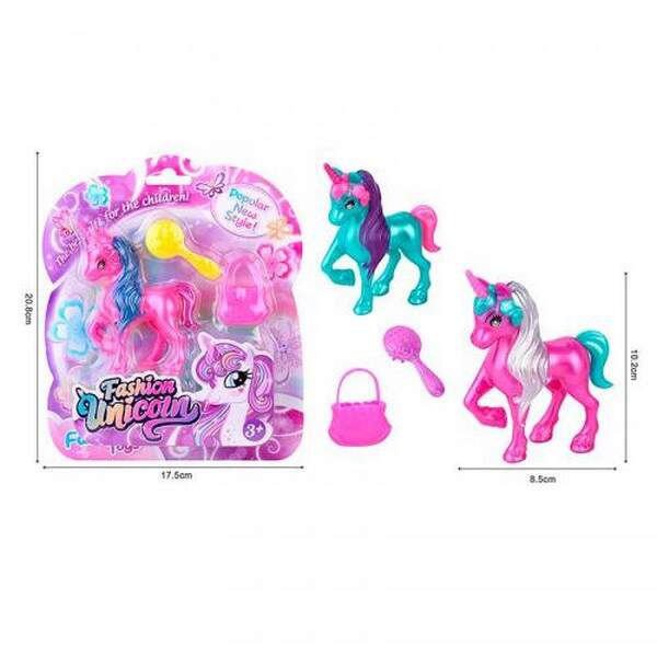 Конячка C970-4 (240шт) 10см, сумочка, гребінець, мікс видів, у слюді 21-17,5-3см (шт.)