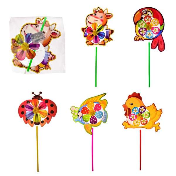 Вітрячок арт. V2101 (300шт) 5 видів, 35 см (шт.)