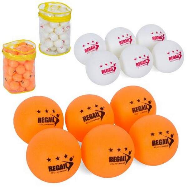 Тенісні кульки MS 3200 (24шт) 50шт, ABS 40мм+, безшовний, 2кольори, в сумці 21-21-15см (шт.)