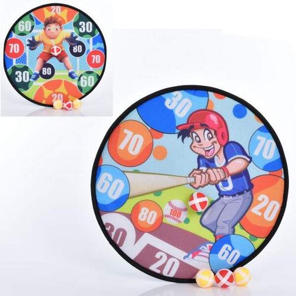 Дартс MR 1062 (72шт) 36см, на липучці, м'яч 2шт, дротики 2шт, 2 види, в пакеті 37-40-1см (шт.)