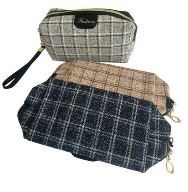 Косметичка №11856-4 льон/бавовна 4кол (18*11*8)см (240) (шт.)