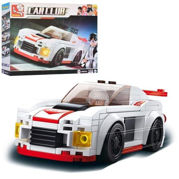 Конструктор SLUBAN M38-B0633C (60шт) перегони,машина,фігурка,152дет,в кор-ці, 24-19-4,5 см (шт.)