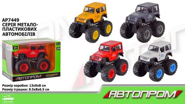 Машина мет. АВТОПРОМ арт. AP7449 (96шт/2)  короб. 13*8*9см (шт.)