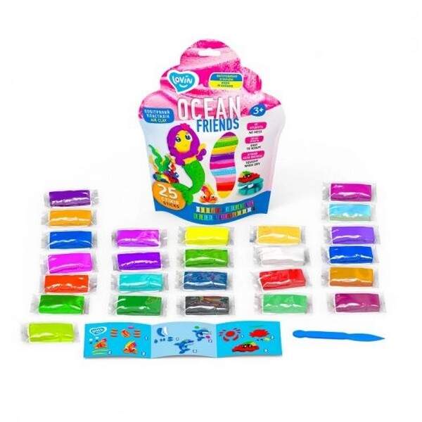 25 sticks Air Clay ТМ Lovin Набір для ліплення з повітряним пластиліном 70159 (шт.)