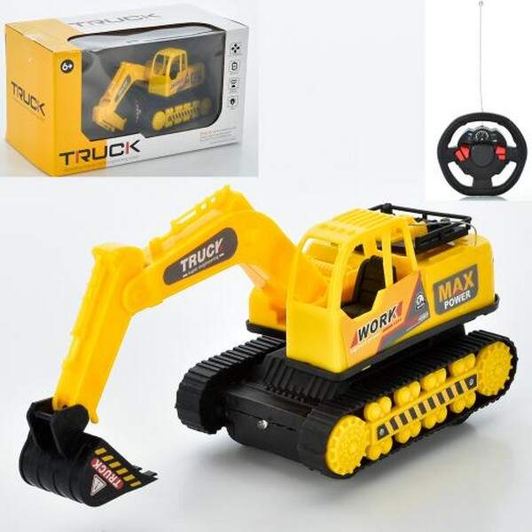 Екскаватор 0507-13 (42шт) р/к, 22см, світло, рухомі деталі, на бат-ці, в кор-ці, 23,5-12,5-13см (шт.)