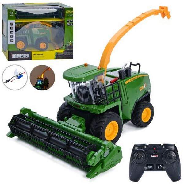 Комбайн  6605 (6шт) р/к, 2.4G, 20см, 1:24, акум, USB-зарядне, гумові колеса, звук, світло, пар, в ко (шт.)