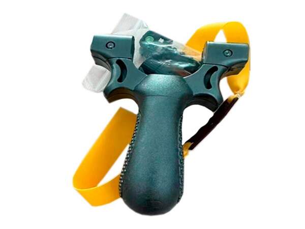 Рогатка MR 1084 (50шт) 11см, приціл-лазер, рівень, на бат-ці (табл), в пакеті, 12-16-4см (шт.)