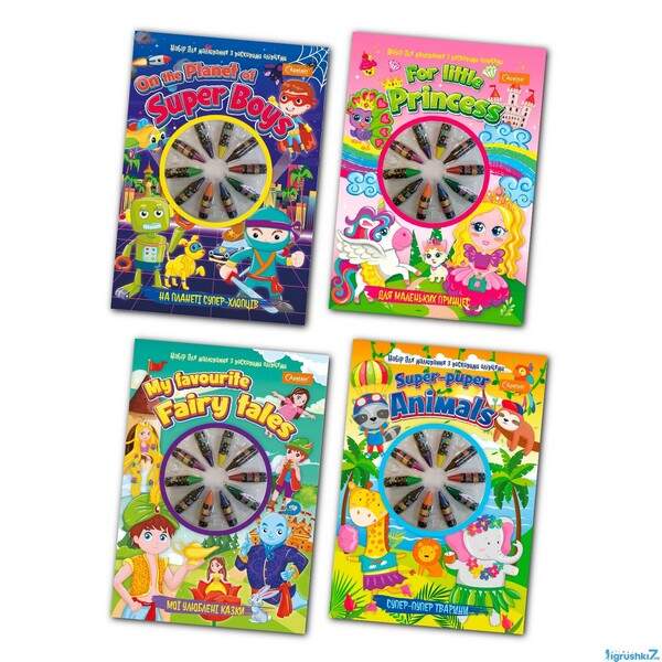 Набір для малювання з восковими олівцями Мікс НТ-06 (шт.)