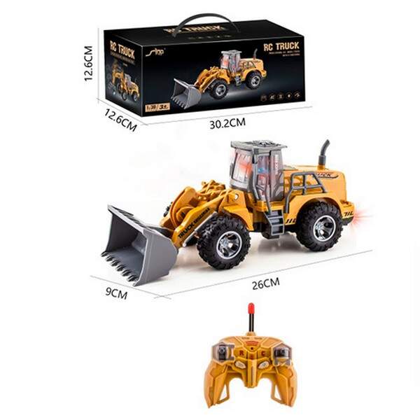 Бульдозер JH75-5D (18шт) Р/К, 1:30, 23см, світло, рухає ковшом, на бат-ці, в кор-ці, 30,5-13-12,5см (шт.)