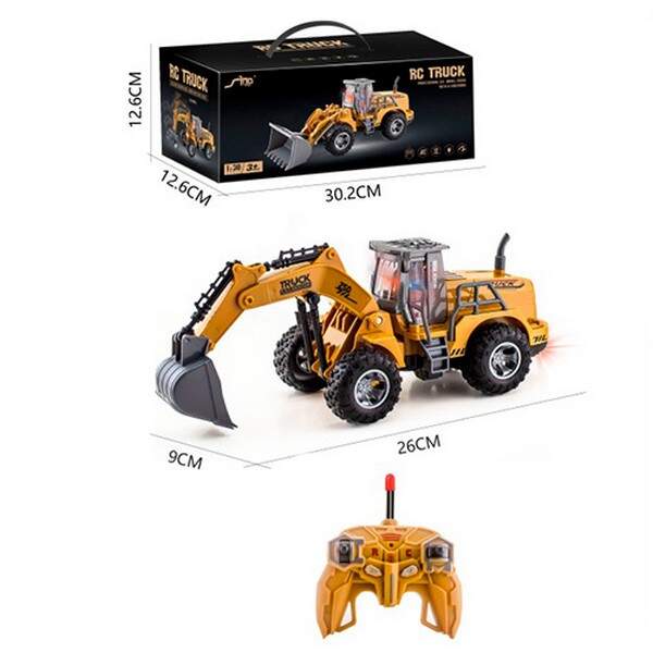 Екскаватор JH75-1D (18шт) Р/К, 1:30, 23см, світло, рухає ковшом, на бат-ці, в кор-ці, 30,5-13-12,5см (шт.)