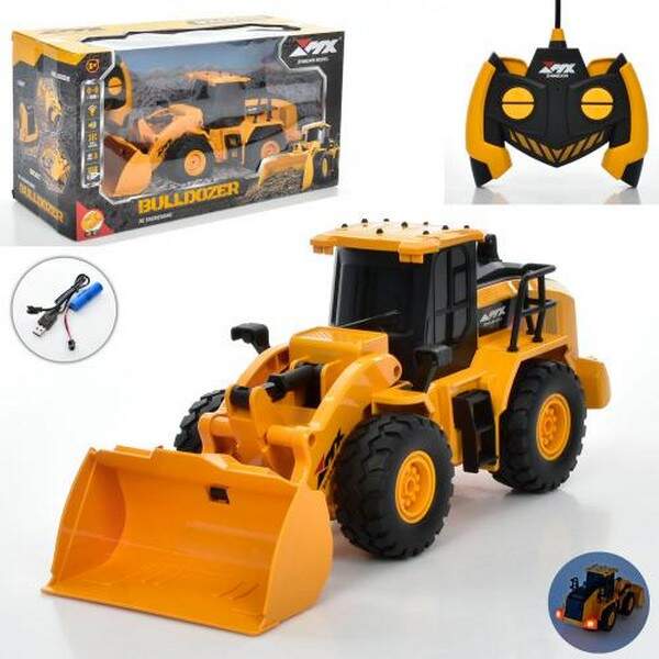 Бульдозер Z6808A (9шт) 30см, р/к, акум, USB зарядка, світло, гума.кол, рухомі деталі, в кор-ці, 38-2 (шт.)