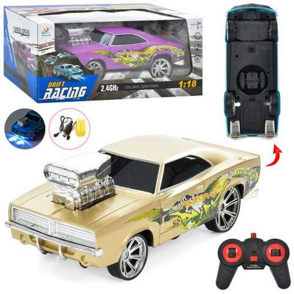 Машина 12041-1 (12шт) 23см, р/к,2,4G, акумулятор, USB зарядка, 1:18,світло,звук,2 кольори,в кор-ці (шт.)