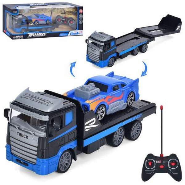 Трейлер 328-85 (16шт) Р/К, 28см, машинка 14см, на бат-ці, в кор-ці, 46-18-11см (шт.)