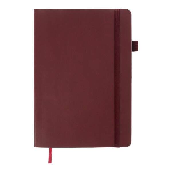 Блокнот діловий BRIEF А5, 96арк., клітинка, обкладинка зі штучної шкіри, темно-червоний BM.295104-13 (шт.)