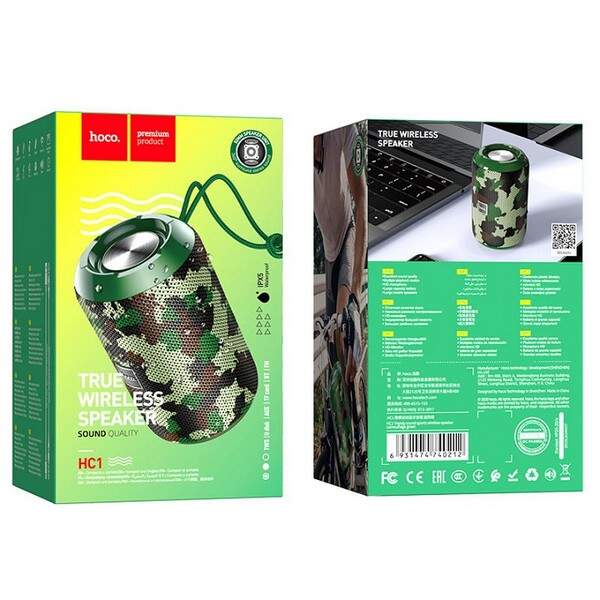 Портативна Bluetooth колонка HOCO HC1 Trendy sound sports wireless speaker camouflage green (шт.)