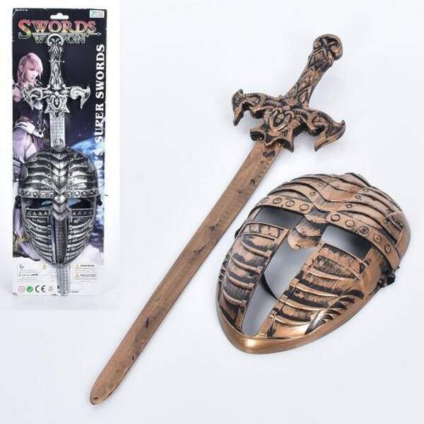 Набір амуніції 921-8BD (84шт) лицар, меч 49см, маска, 2 кольори, на листі, 17-53-4см (шт.)