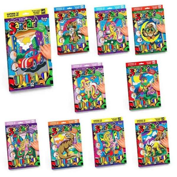 Креативна творчість "Фреска з піску "Sand Art" (10) SA-01-01,02,03,04...10 (шт.)