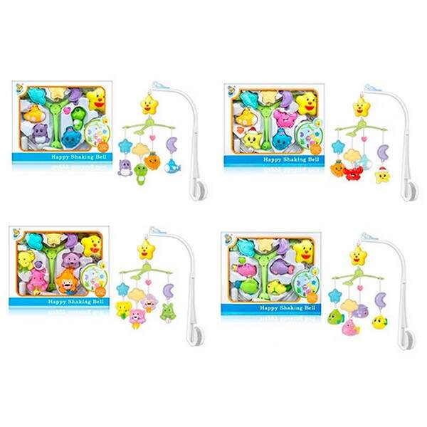 Карусель на кроватку D147-8-9-150 (36шт) підвіски 4шт, 4 види, брязкальце, музика на запуску, в кор- (шт.)