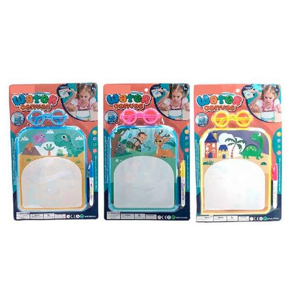 Килимок для малювання A586-A587-A589 (102шт) водою, 26-21, ручка, окуляри, 3 види, на листі, 42-26-2 (шт.)