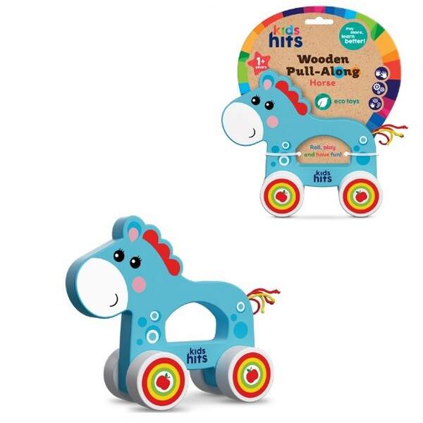 Дерев'яна іграшка Kids hits арт. KH20/011 (20шт) каталочка коник на планш.17*22,3*6,6 см (шт.)