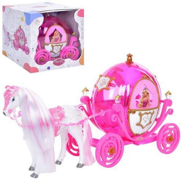 Карета 369B (9шт) 27см, конячка 30см, ходить, в кор-ці, 30-30-30см (шт.)