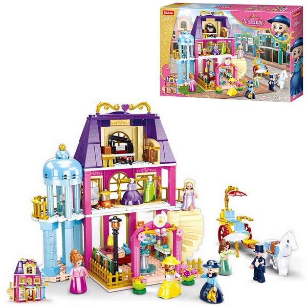 Конструктор SLUBAN M38-B0876 (12шт) салон краси, карета, фігурки, 526дет, в кор-ці, 48-33-6,5см (шт.)