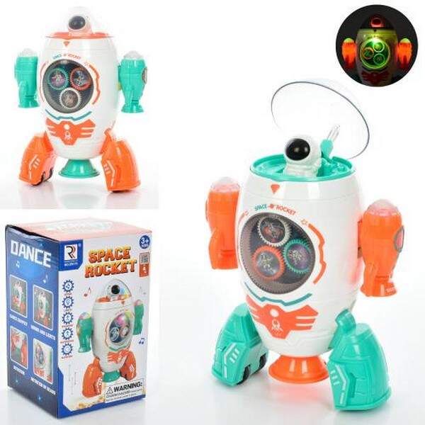 Набір із фігурками ZR175 (24шт) ракета 19см, шестерні, танц, муз, світло, 2 кольори, на бат., в кор, (шт.)