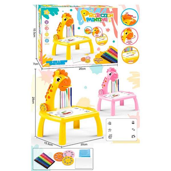 Проектор RFY222-6 (48шт) для малювання,на ніжках,слайди,маркери,світло,на бат-ці,2 кольори,в кор-ці (шт.)