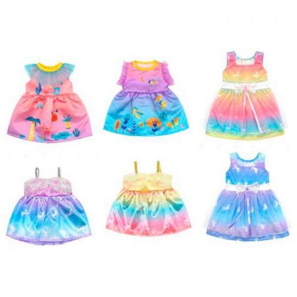 Вбрання для ляльки GC18-84-85-90A-B-91A-B (96шт) сукня, 6 видів, у пакеті, 25-33-1,5см (шт.)