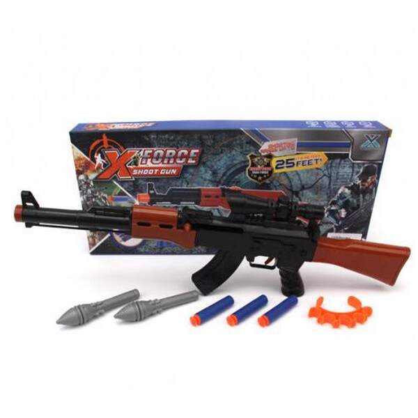 Автомат YX005-1 (84шт)46см, стріляє присосками 3шт,снаряди 2шт, в кор-ці 40-18-4см (шт.)