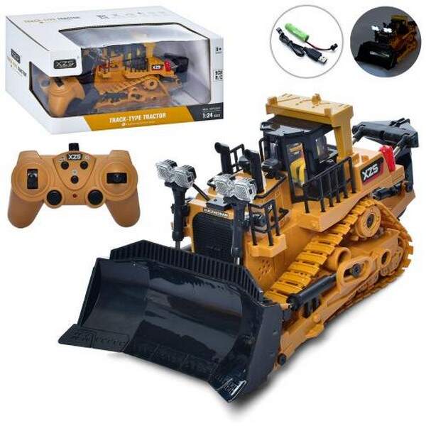 Бульдозер BC1030 (8шт) р/у, аккум,25см,1:24,звук,світ,рухомий ковш, USBзар, в кор-ці,29-13,5-16см (шт.)