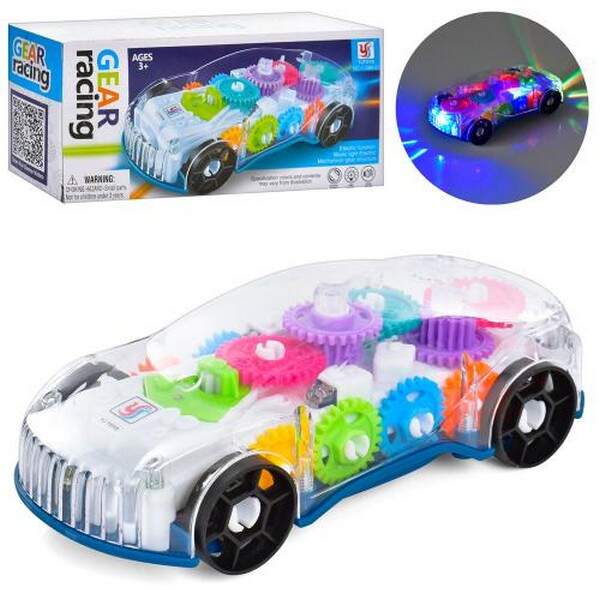 Машина YJ388-65 (36шт) 18см, шестерні, муз, світло, їздить, бат, в кор-ці, 18,5-8,5-6см (шт.)