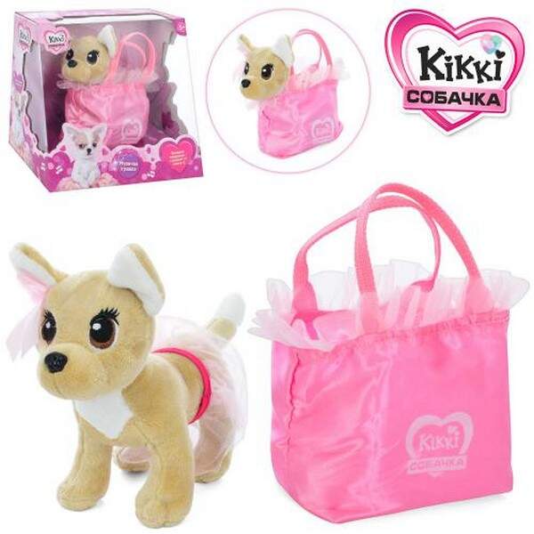 Собачка M 5704 I UA (18шт) Кіккі, 22 см, сумка, музика(укр), бат(таб), в кор-ці, 29-27,5-19,5см (шт.)