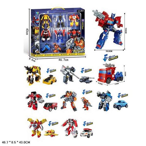 Трансформер 788-77Y (16шт) TF, набір 8шт, робот12см+транспорт, в кор-ці, 47-43-8см (шт.)