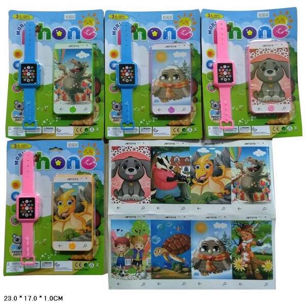 Мобільний телефон арт. 692-A5 (528шт/2) + годинник, 6 види мікс, планшетка 23*17*1 см (шт.)