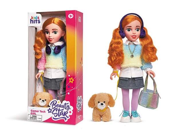 Лялька арт. KH33/002 (8шт) Beauty Star, Gamer Tech, з пітомцем,та сумочкою, лялька 46 см короб. 23,5 (шт.)