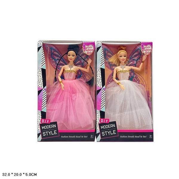 Лялька арт. XX1354 (120шт/2)  батар. муз,мікс 2 види, в святковій сукні короб. 32*20*5см (шт.)