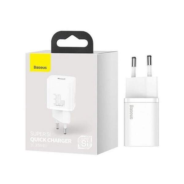МЗП Baseus Super Si quick charger IC 30W EU White (CCSUP-J02) (шт.)