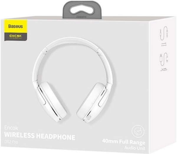 Навушники стерео Baseus Encok Wireless headphone D02 Pro White (NGTD010302) (шт.)