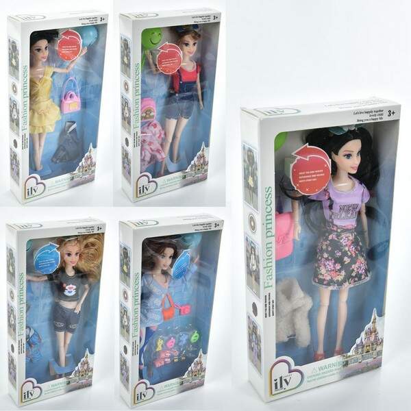 Лялька TK1057-1-2-4-5 (48шт) 28см, шарнірна, сумка/рюкзак, повітряна кулька, 5 видів, в кор-ці, 16,5 (шт.)