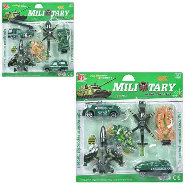 Набір з транспортом DYB168-236B (96шт) військовий, транспорт 6шт, від 7,5см, рухливі деталі, 2 види (шт.)